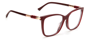 Designer Women Jimmy Choo Eyeglasses: JC294/G - Burgandy(2)- SpecSMART Eye Clinic (Diagonal View)